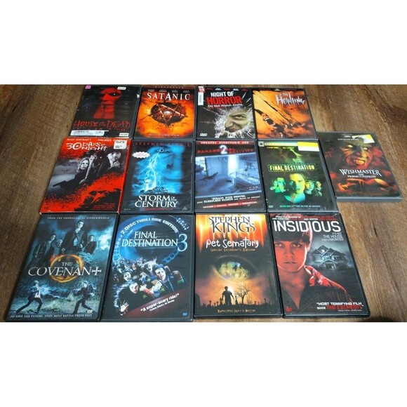 Lot Of 13 Horror Used Movies DVD - Picture 2 of 2